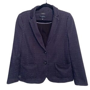 Talbots Blazer Womens Size 8 Aberdeen Navy Blue Jacket Business Casual Stretch